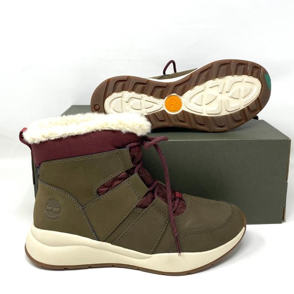 Timberland WOMEN‘S Size 8.5 TB 0A2CR2 901 BOROUGHS PROJECT PULL ON BOOTS Olive - Picture 8 of 11